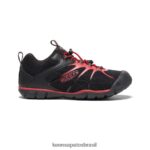 KEEN calçados J8VDXX881 tapete preto/vermelho tênis cndler 2 cnx Crianças grandes