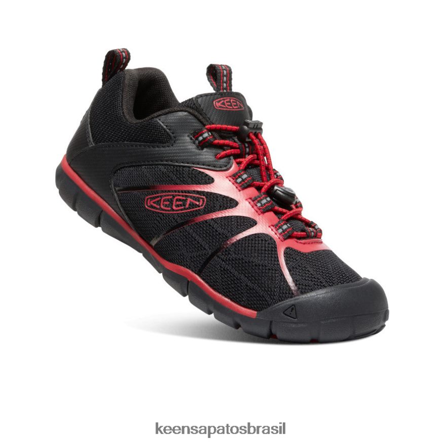 KEEN calçados J8VDXX881 tapete preto/vermelho tênis cndler 2 cnx Crianças grandes - Image 3
