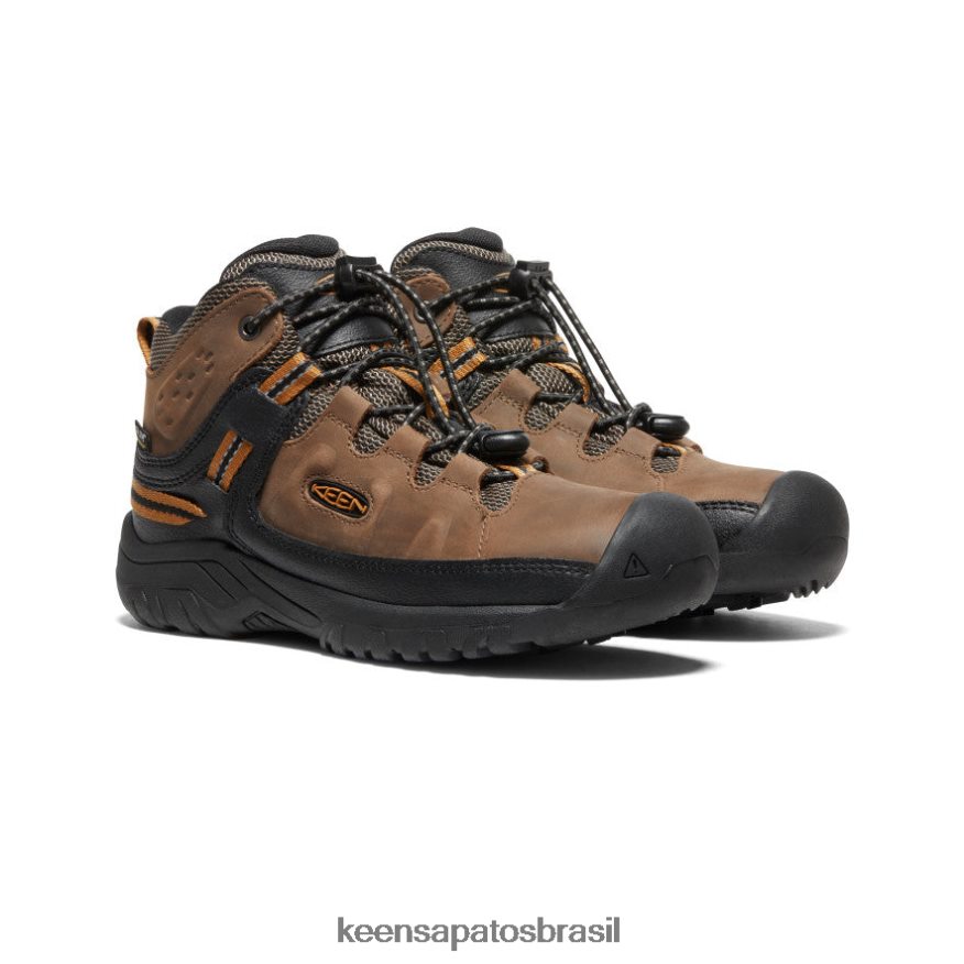 KEEN calçados J8VDXX895 terra escura/marrom dourado bota impermeável targhee Crianças grandes - Image 2