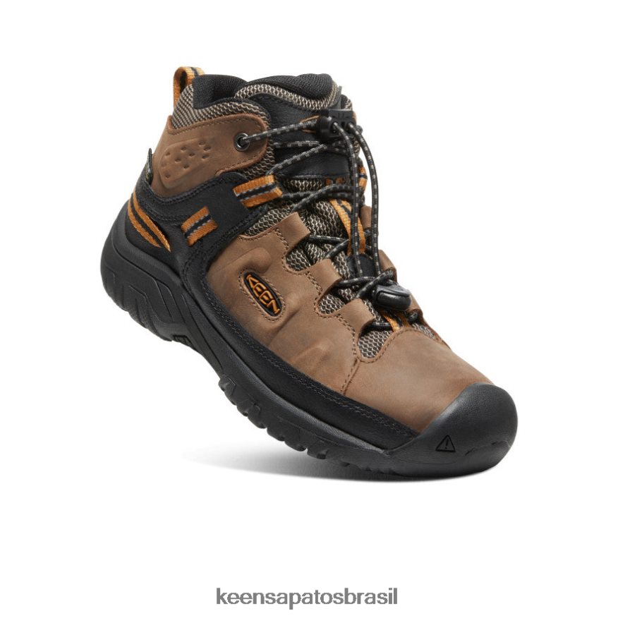KEEN calçados J8VDXX895 terra escura/marrom dourado bota impermeável targhee Crianças grandes - Image 3