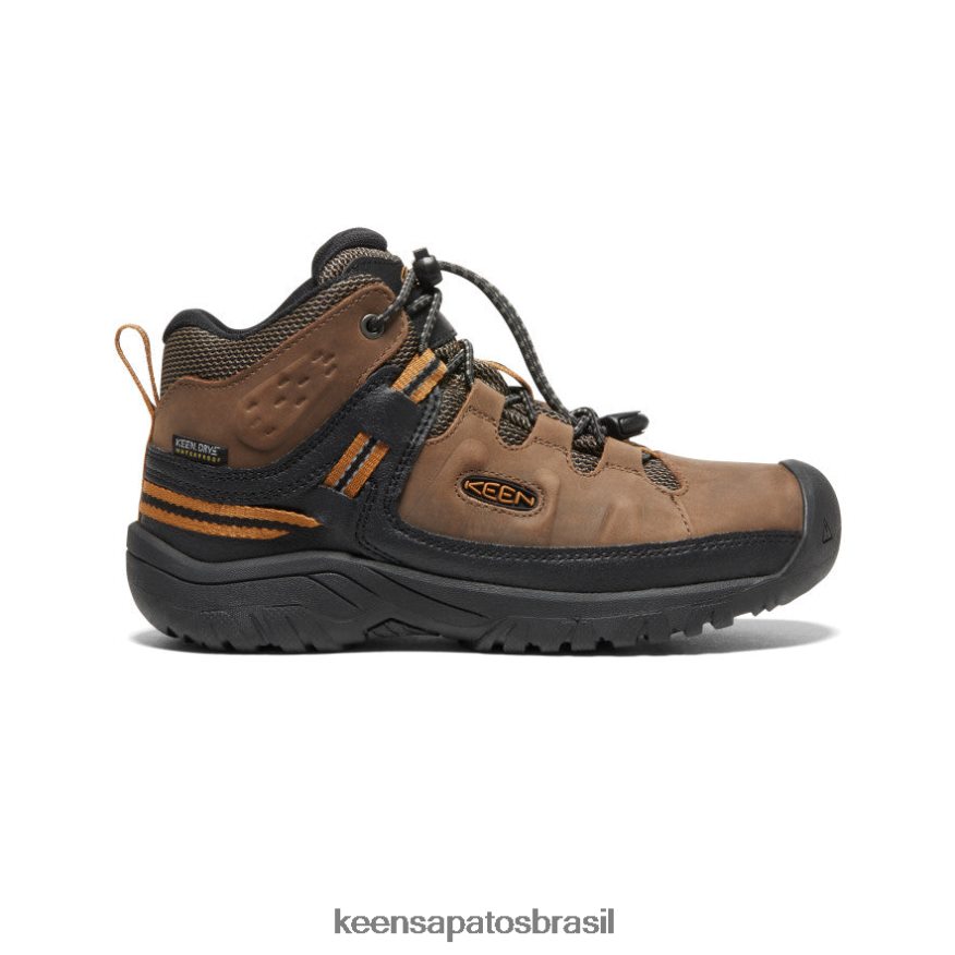 KEEN calçados J8VDXX895 terra escura/marrom dourado bota impermeável targhee Crianças grandes - Image 1