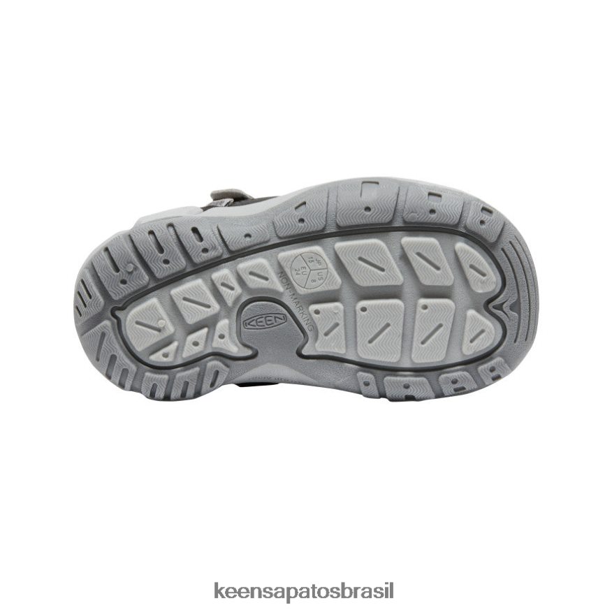 KEEN calçados J8VDXX908 cinza aço/laranja de segurança tênis oco com nó Crianças grandes - Image 4