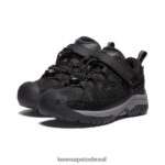 KEEN calçados J8VDXX912 preto/cinza aço sapato impermeável targhee criancinhas - Image 2