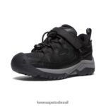 KEEN calçados J8VDXX912 preto/cinza aço sapato impermeável targhee criancinhas - Image 3