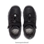 KEEN calçados J8VDXX912 preto/cinza aço sapato impermeável targhee criancinhas - Image 4