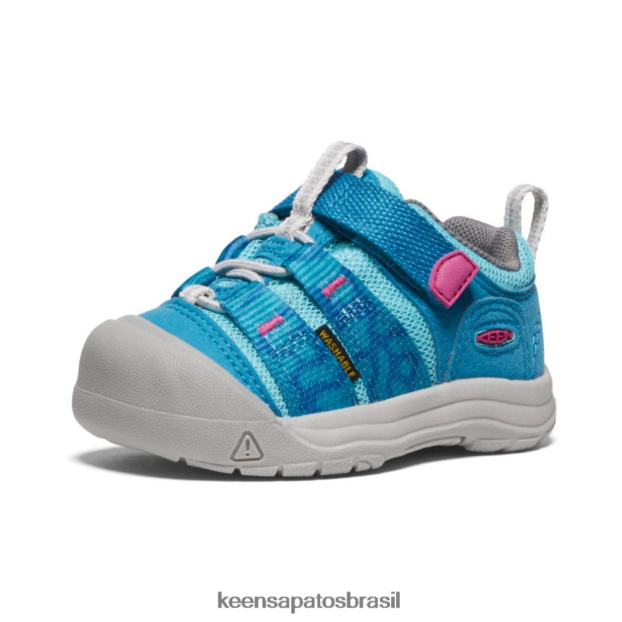 KEEN calçados J8VDXX914 fiorde azul/festival fúcsia newport h2sho crianças - Image 3