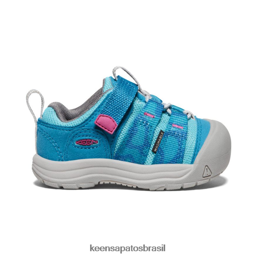 KEEN calçados J8VDXX914 fiorde azul/festival fúcsia newport h2sho crianças - Image 1