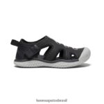 KEEN calçados J8VDXX915 preto/chuvisco sandália arraia Crianças grandes