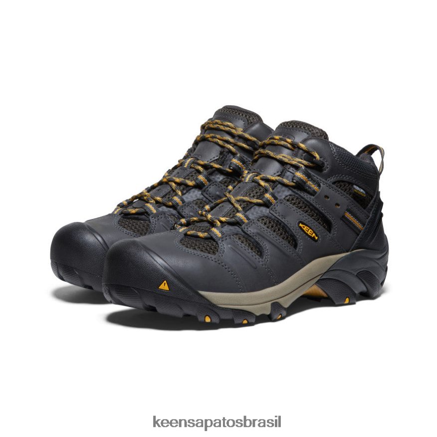 KEEN calçados J8VDXX91 corvo/azeitona fulva Lansing Mid impermeável (biqueira de aço) homens - Image 2