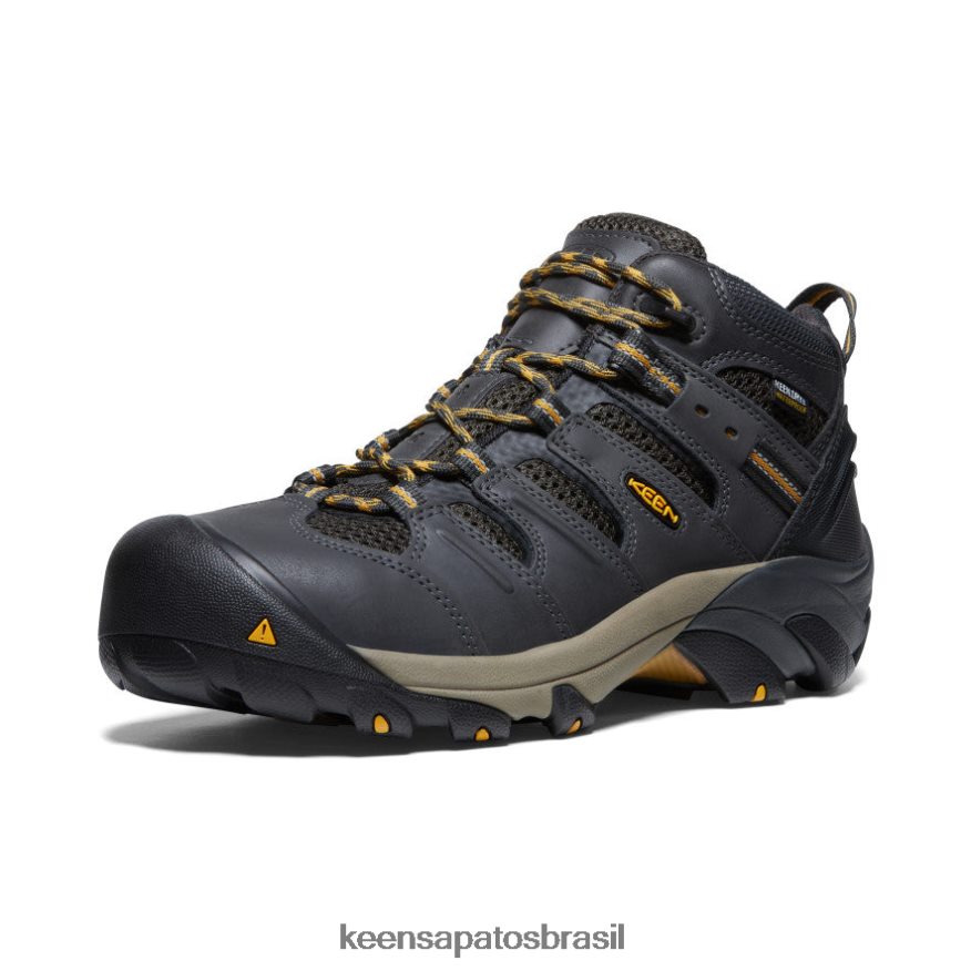KEEN calçados J8VDXX91 corvo/azeitona fulva Lansing Mid impermeável (biqueira de aço) homens - Image 3