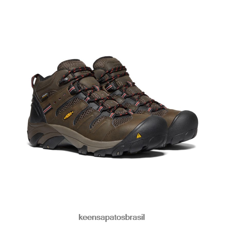 KEEN calçados J8VDXX92 cascata marrom/tigrado Lansing Mid impermeável (biqueira de aço) homens - Image 2