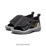 KEEN calçados J8VDXX932 preto/cinza aço Knotch River com dedos abertos crianças - Image 2