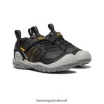 KEEN calçados J8VDXX934 Preto amarelo tênis de pico nó crianças - Image 2
