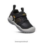 KEEN calçados J8VDXX934 Preto amarelo tênis de pico nó crianças - Image 3