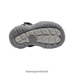 KEEN calçados J8VDXX934 Preto amarelo tênis de pico nó crianças - Image 4