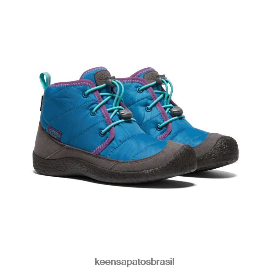 KEEN calçados J8VDXX938 azul míconos/atlântida chukka à prova d'água howser ii Crianças grandes - Image 2