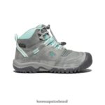 KEEN calçados J8VDXX947 tonalidade cinza/azul bota impermeável ridge flex Crianças grandes