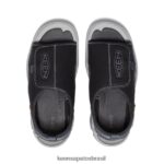 KEEN calçados J8VDXX950 preto/cinza aço Knotch River com dedos abertos Crianças grandes - Image 4