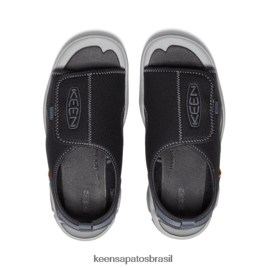 KEEN calçados J8VDXX950 preto/cinza aço Knotch River com dedos abertos Crianças grandes - Image 4