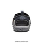 KEEN calçados J8VDXX950 preto/cinza aço Knotch River com dedos abertos Crianças grandes - Image 5