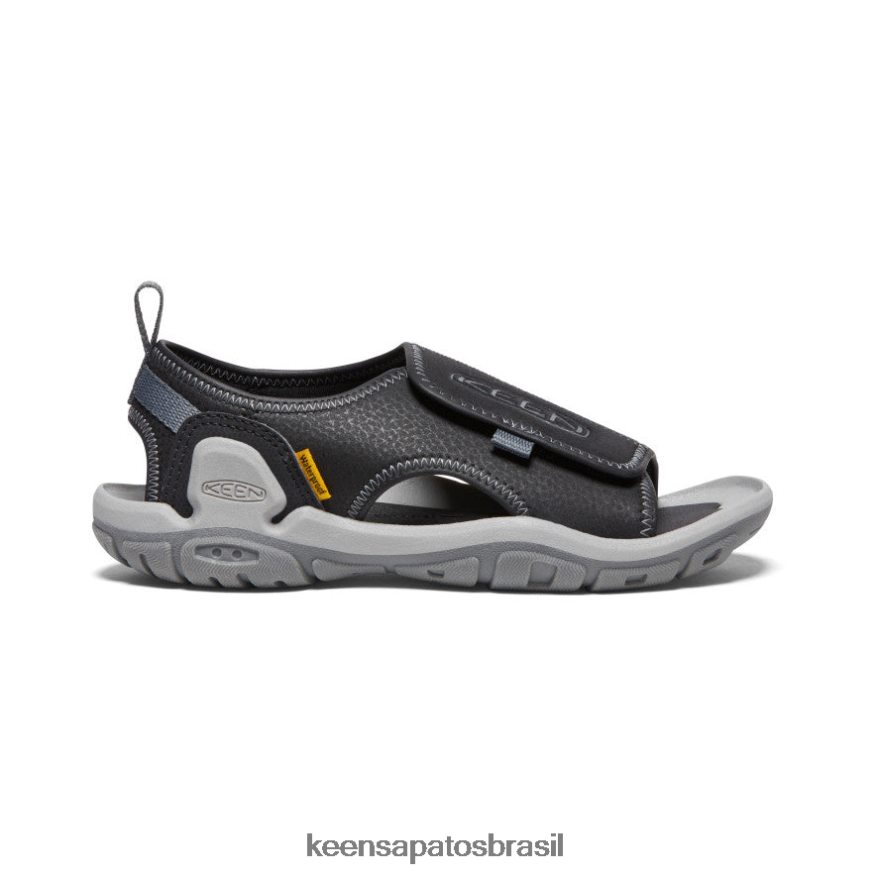 KEEN calçados J8VDXX950 preto/cinza aço Knotch River com dedos abertos Crianças grandes - Image 1