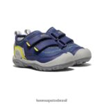 KEEN calçados J8VDXX958 profundidades azuis/prímula tênis de alça dupla oco Knotch crianças - Image 2