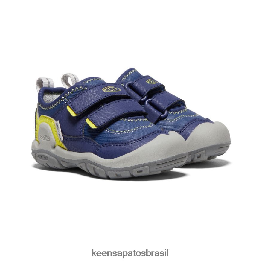 KEEN calçados J8VDXX958 profundidades azuis/prímula tênis de alça dupla oco Knotch crianças - Image 2