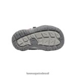 KEEN calçados J8VDXX959 coral azul/pavão rosa tênis de alça dupla oco Knotch crianças - Image 4