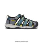 KEEN calçados J8VDXX969 musgo marinho/cinza aço newport neo h2 Crianças grandes