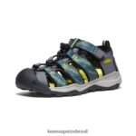 KEEN calçados J8VDXX969 musgo marinho/cinza aço newport neo h2 Crianças grandes - Image 3