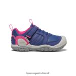 KEEN calçados J8VDXX970 profundidade azul/pavão rosa tênis de pico nó criancinhas