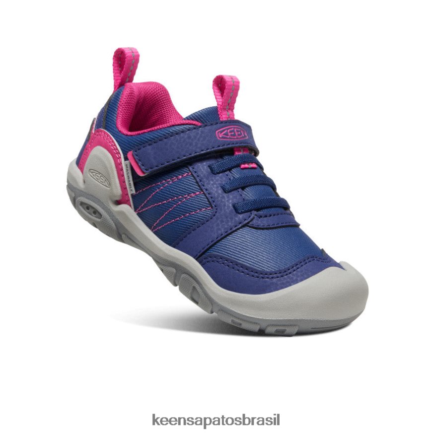 KEEN calçados J8VDXX970 profundidade azul/pavão rosa tênis de pico nó criancinhas - Image 3