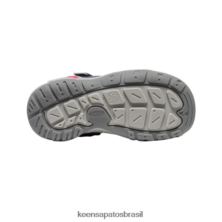 KEEN calçados J8VDXX970 profundidade azul/pavão rosa tênis de pico nó criancinhas - Image 4