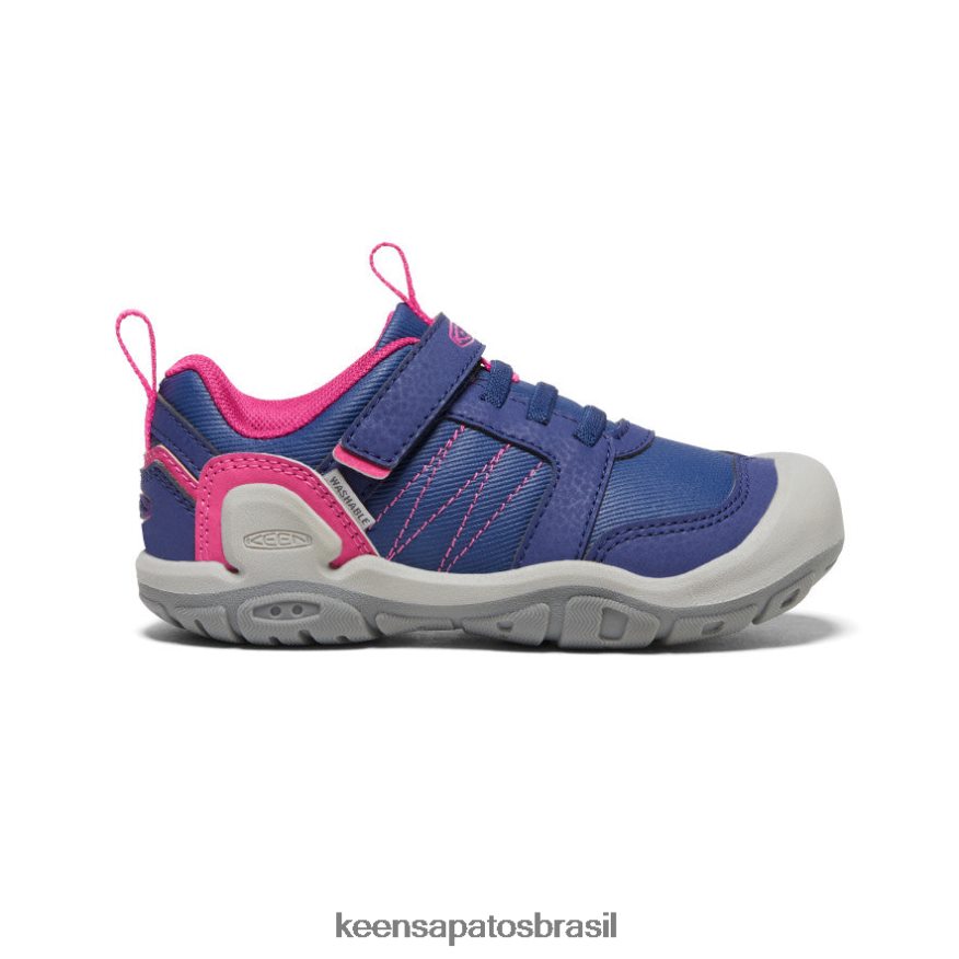 KEEN calçados J8VDXX970 profundidade azul/pavão rosa tênis de pico nó criancinhas - Image 1