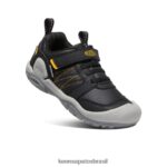 KEEN calçados J8VDXX971 Preto amarelo tênis de pico nó criancinhas - Image 3