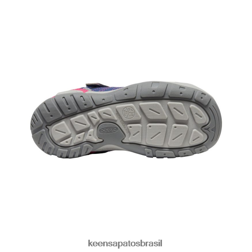 KEEN calçados J8VDXX975 profundidade azul/pavão rosa tênis de pico nó Crianças grandes - Image 4