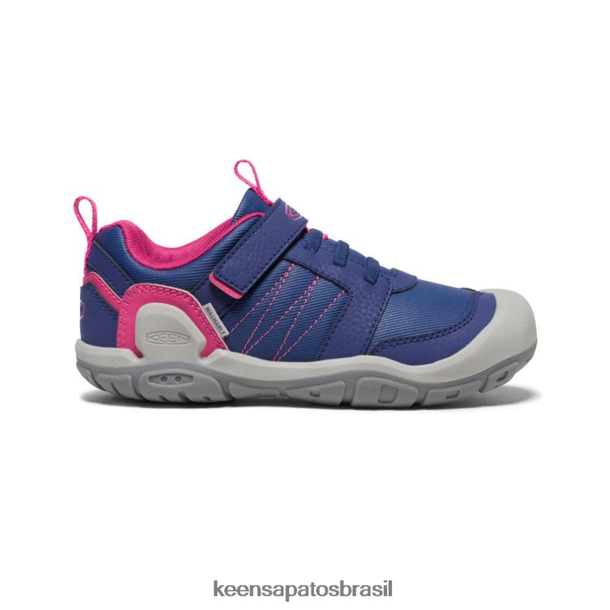 KEEN calçados J8VDXX975 profundidade azul/pavão rosa tênis de pico nó Crianças grandes - Image 1