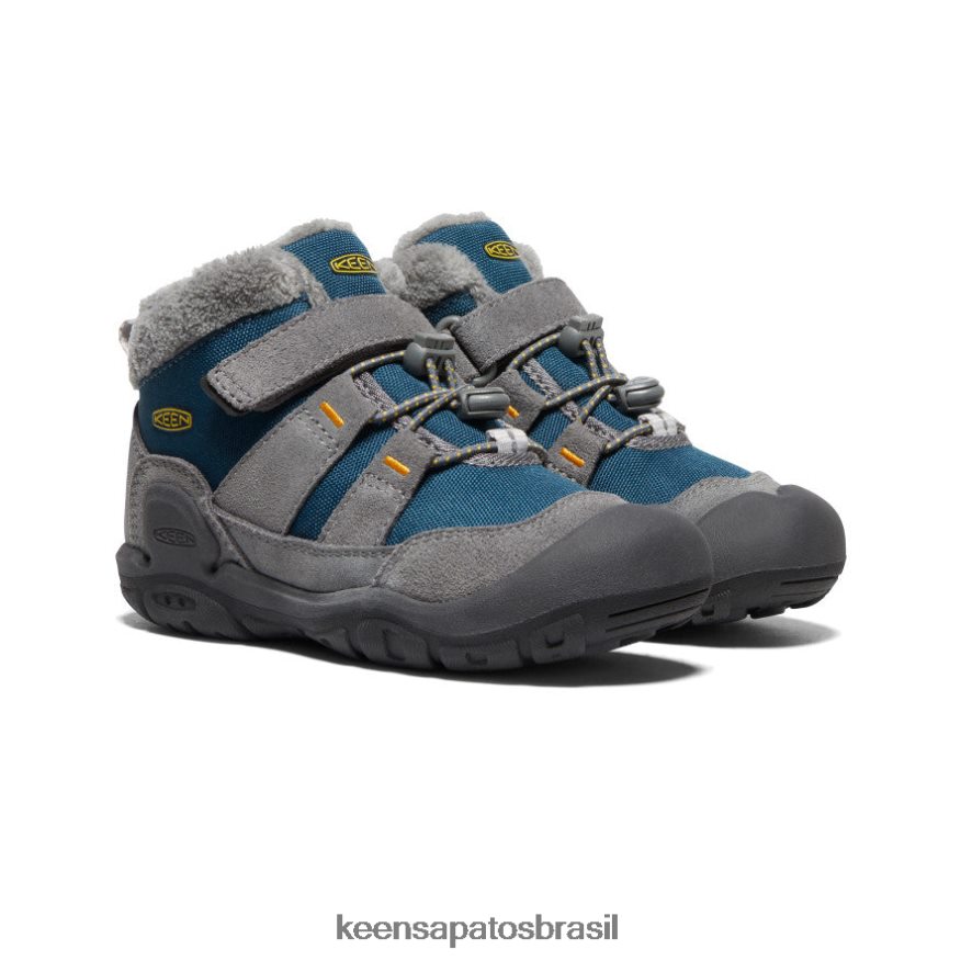 KEEN calçados J8VDXX979 cinza aço/asa azul azul-petróleo nó chukka criancinhas - Image 2
