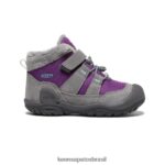 KEEN calçados J8VDXX981 cinza aço/carisma nó chukka criancinhas