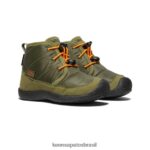 KEEN calçados J8VDXX996 capuleto azeitona/laranja avermelhada chukka à prova d'água howser ii criancinhas - Image 2