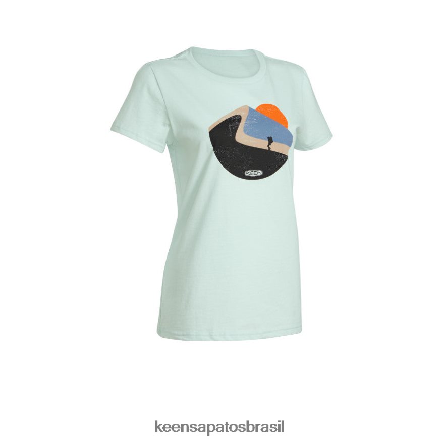 keen_roupas_j8vdxx633_sussurrando_azul_caminhe_mais_camiseta_mulheres.jpg KEEN roupas J8VDXX633 sussurrando azul caminhe mais camiseta mulheres - Image 1